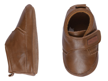 Melton Leather Slippers With Velcro