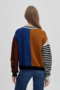 Pulz Jeans Astrid Color Block Pullover