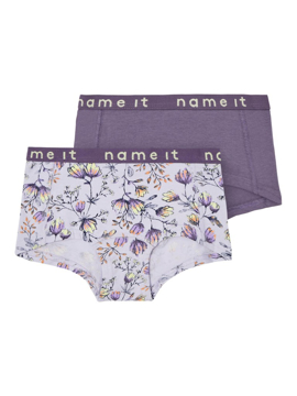 Name It Hipster 2p Purple Flower Noos