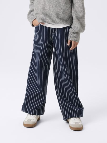 Name It Rose Wide Twill Stripe Pant