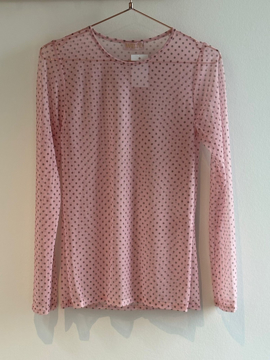 Wilto Mesh Blouse W/ Small Dots