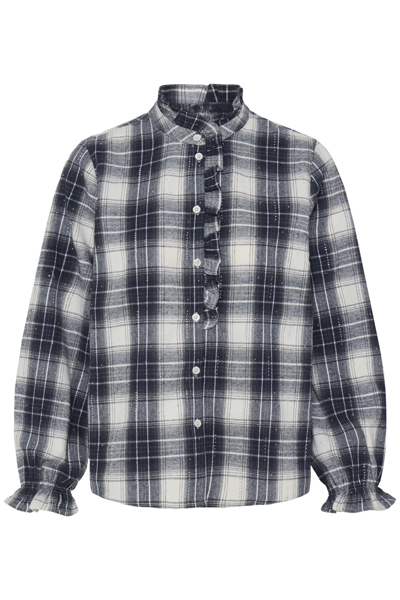 Pulz Jeans Kamma Ls Frill Shirt