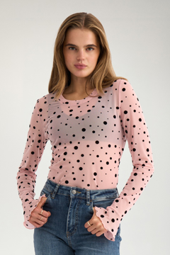 Nümph Evita Ls Mesh Blouse